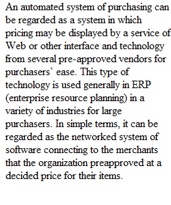 Automated Purchasing Systems Essay